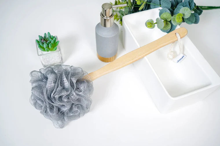 589 Loofah-Charcoal Back Shower Scrubber