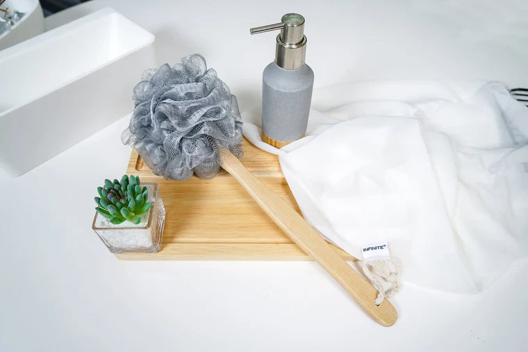 589 Loofah-Charcoal Back Shower Scrubber